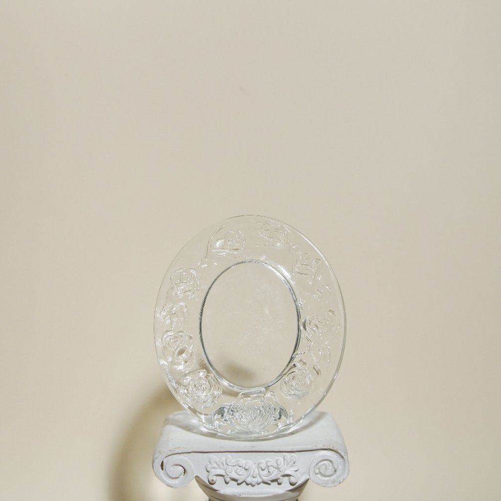 Rose Glass Oval Frame Mini